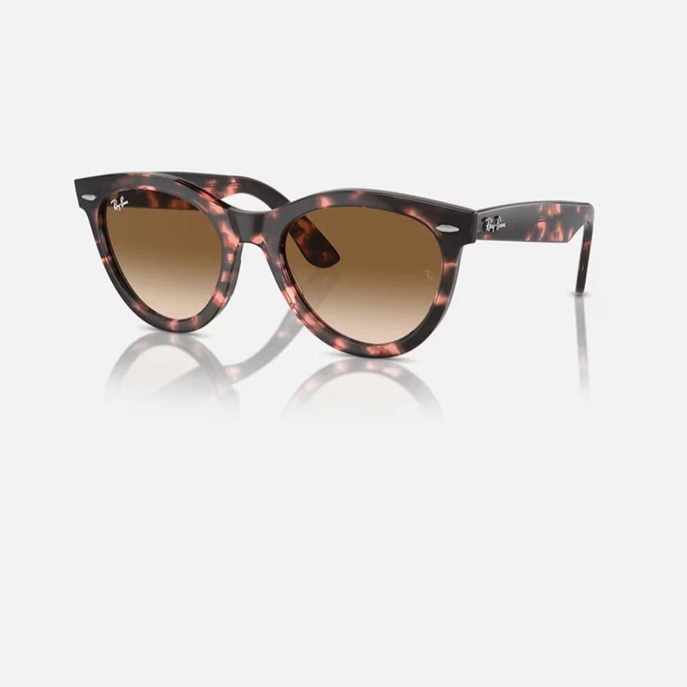 Ray Ban Women's Wayfarer Polished Pink Havana: Oversized Cat Eye Sunglasses